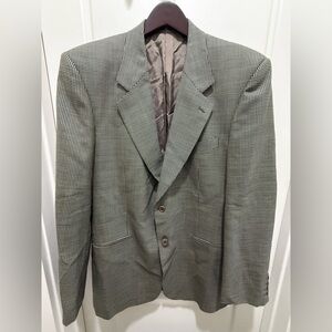 Valentino. Wool Houndstooth Blazer. Black/Cream. 42 Long. Never worn!